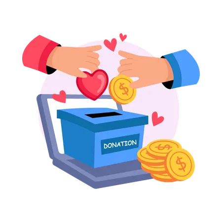 Online Donation  Illustration