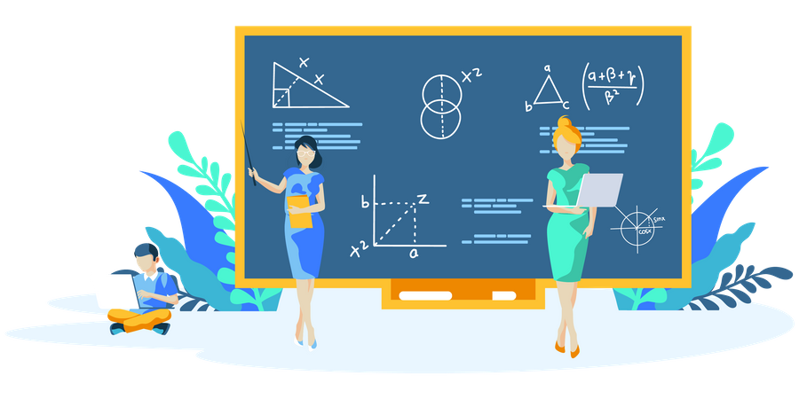 Online-Dozent für Mathematik  Illustration