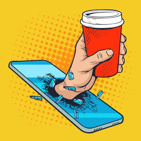 Online drinks delivery  Illustration