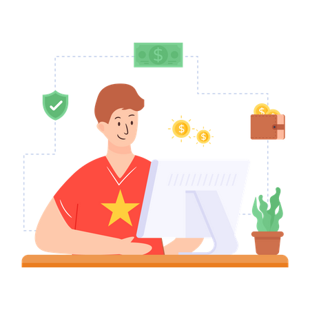 Online Earnings  Illustration