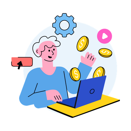 Online Earnings  Illustration