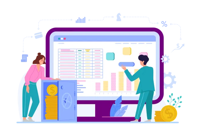 Online economics  Illustration