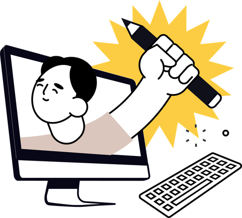 Online education  Illustration