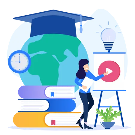 Online Education 3  Illustration