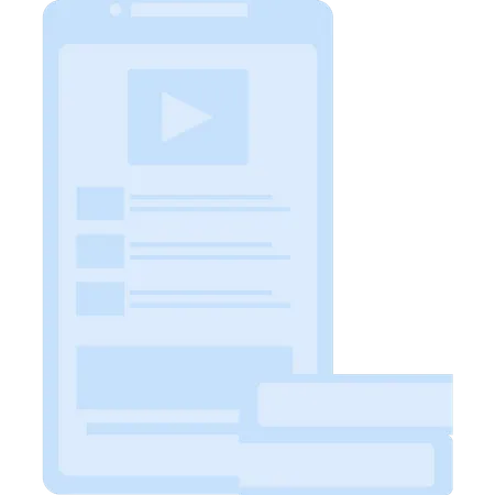 Educational Videos Are On Mobile Phones Illustration