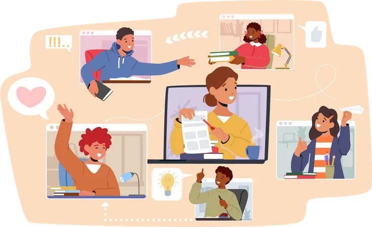 Online Education Illustration