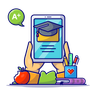 illustrations of online education app