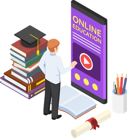 Online education app  Illustration