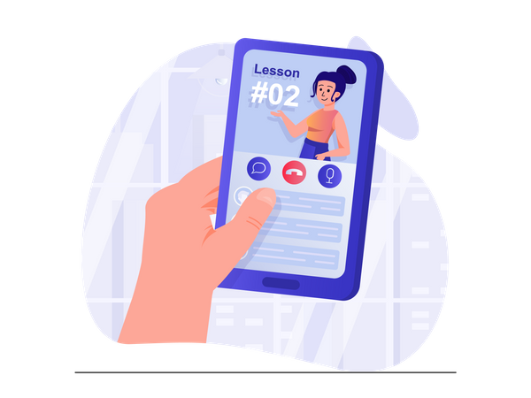 Online education application  Illustration