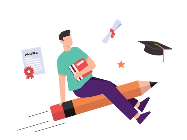 Online Education course  Illustration