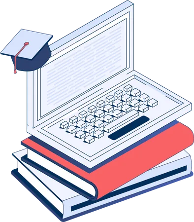 Online education degree  Illustration