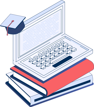 Online education degree  イラスト