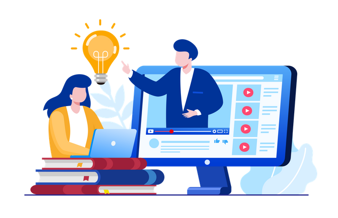 Online Education Idea  イラスト