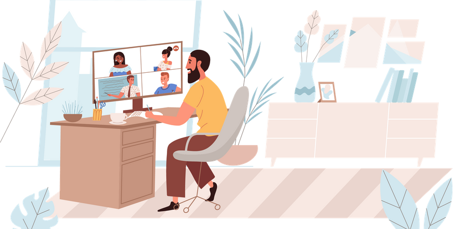 Online education  Illustration