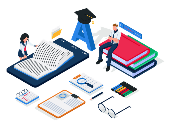 Online Education  Illustration