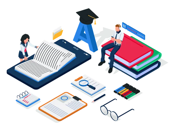 Online Education  Illustration