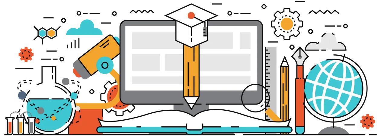 Online Education  Illustration