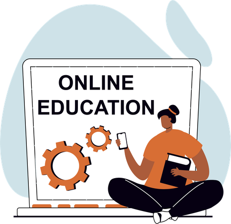 Online Education  Illustration