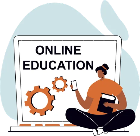 Online Education  Illustration