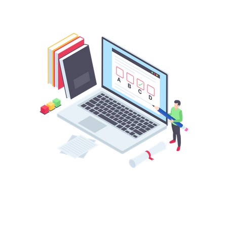 Online Education  Illustration