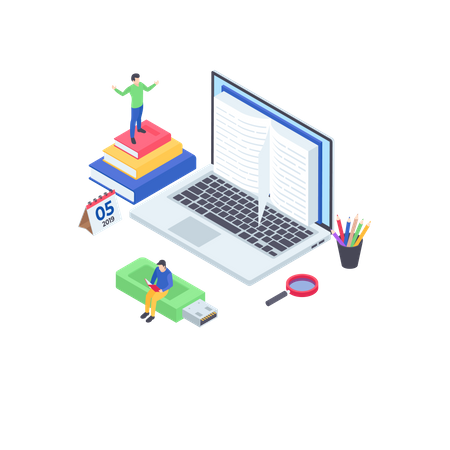 Online Education  Illustration