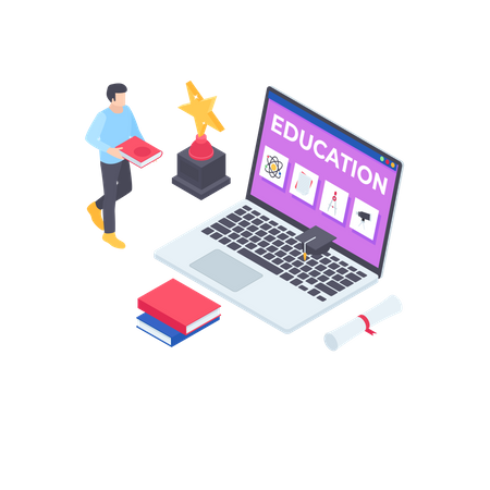 Online Education  Illustration