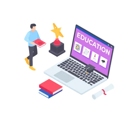 Online Education  Illustration