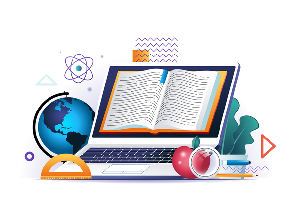 Online education  Illustration