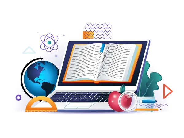 Online education  Illustration