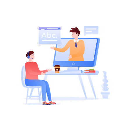 Online Education  Illustration