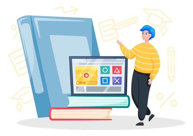 Online education  Illustration