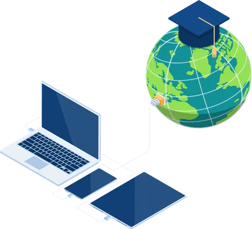 Online Education  Illustration
