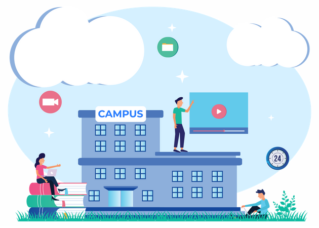 Online Education  Illustration