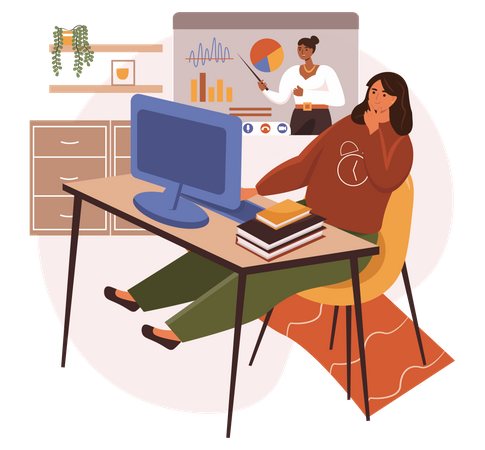 Online education  Illustration