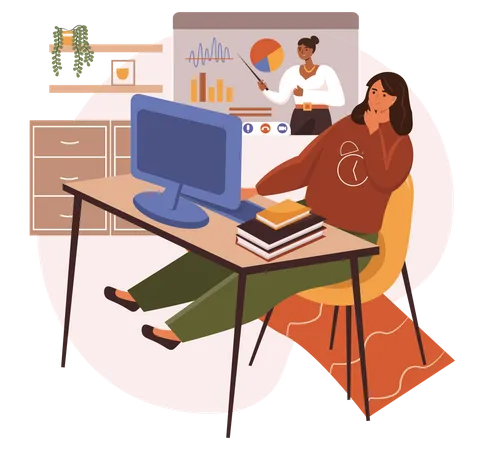 Online education  Illustration