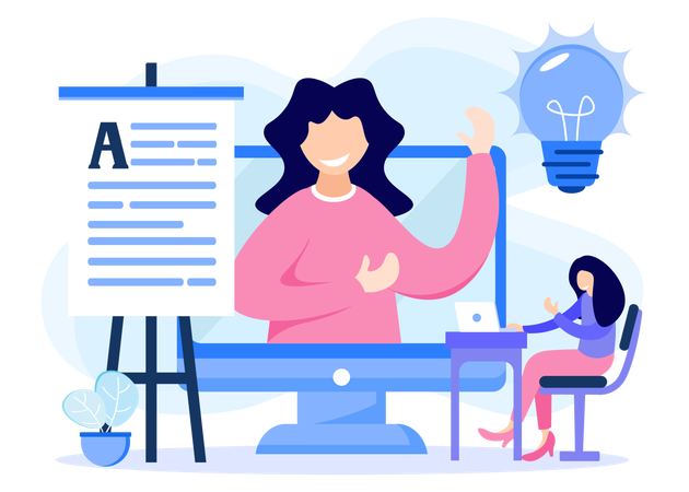 Online education  Illustration