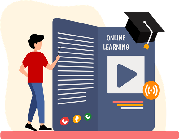 Online Education  Illustration