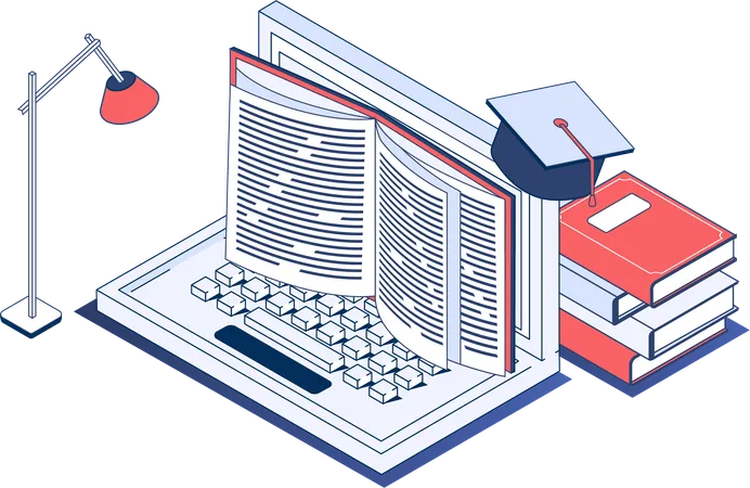 Online education  Illustration