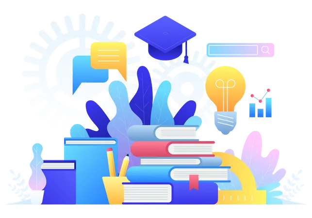 Online Education  Illustration