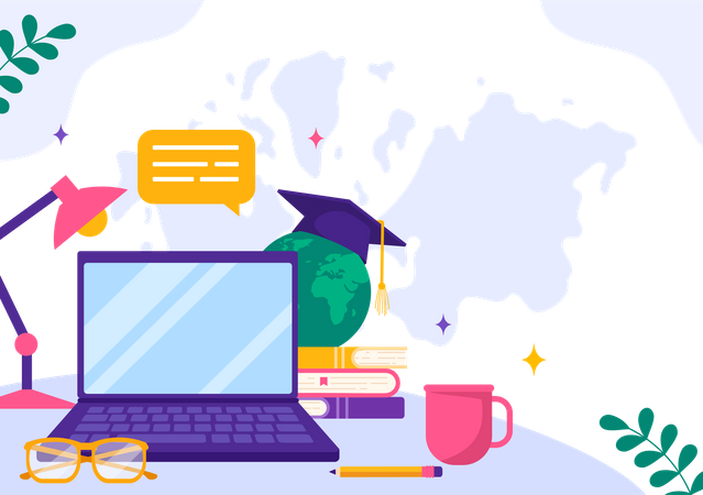 Online education  Illustration