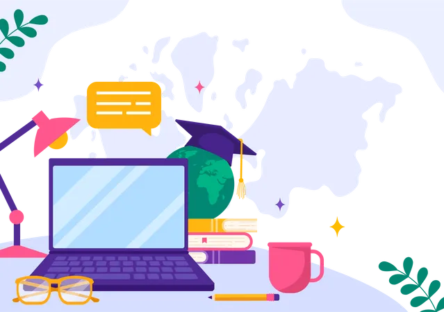 Online education  Illustration