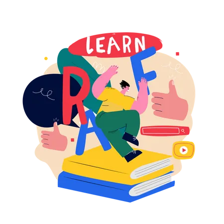 Online education  Illustration