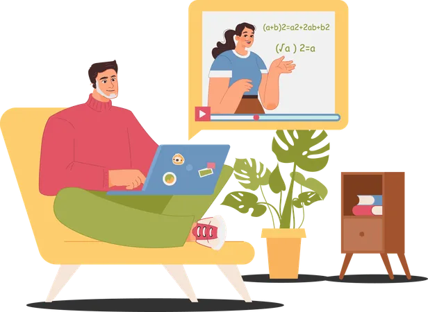 Online education  Illustration