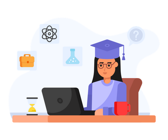 Online Education  Illustration