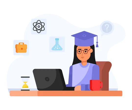 Online Education  Illustration