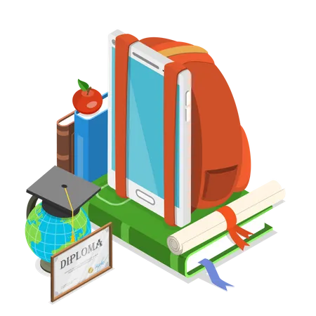 Online Education  Illustration