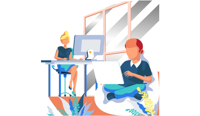 Online education  Illustration