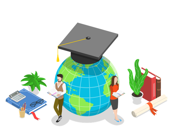 Online education  Illustration