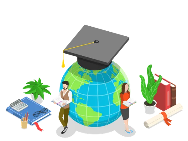 Online education  Illustration