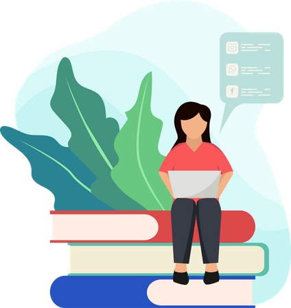 Online education  Illustration